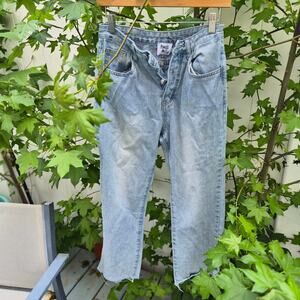 Princess‎ Polly BP DNM Light Wash Raw Hem Straight Leg Jeans - Womens US Sz 4